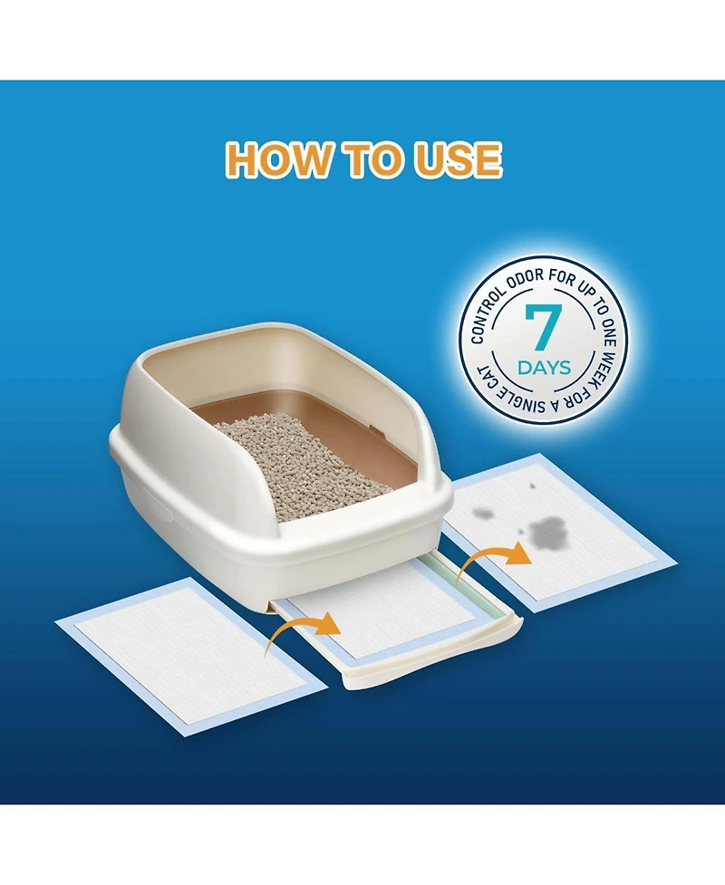 HoneyCare All-Absorb Cat Litter Pad Refills for Litter Box, 17.7x11.8, 100ct