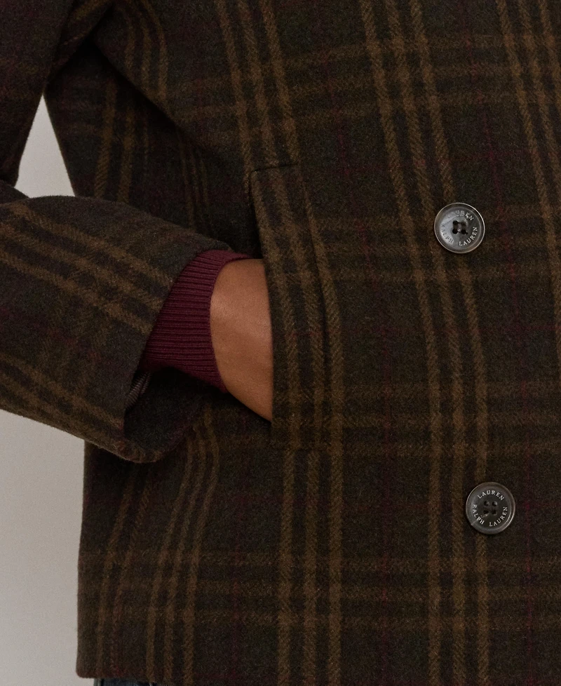 Lauren Ralph Women's Short Double-Breasted Wool Coat