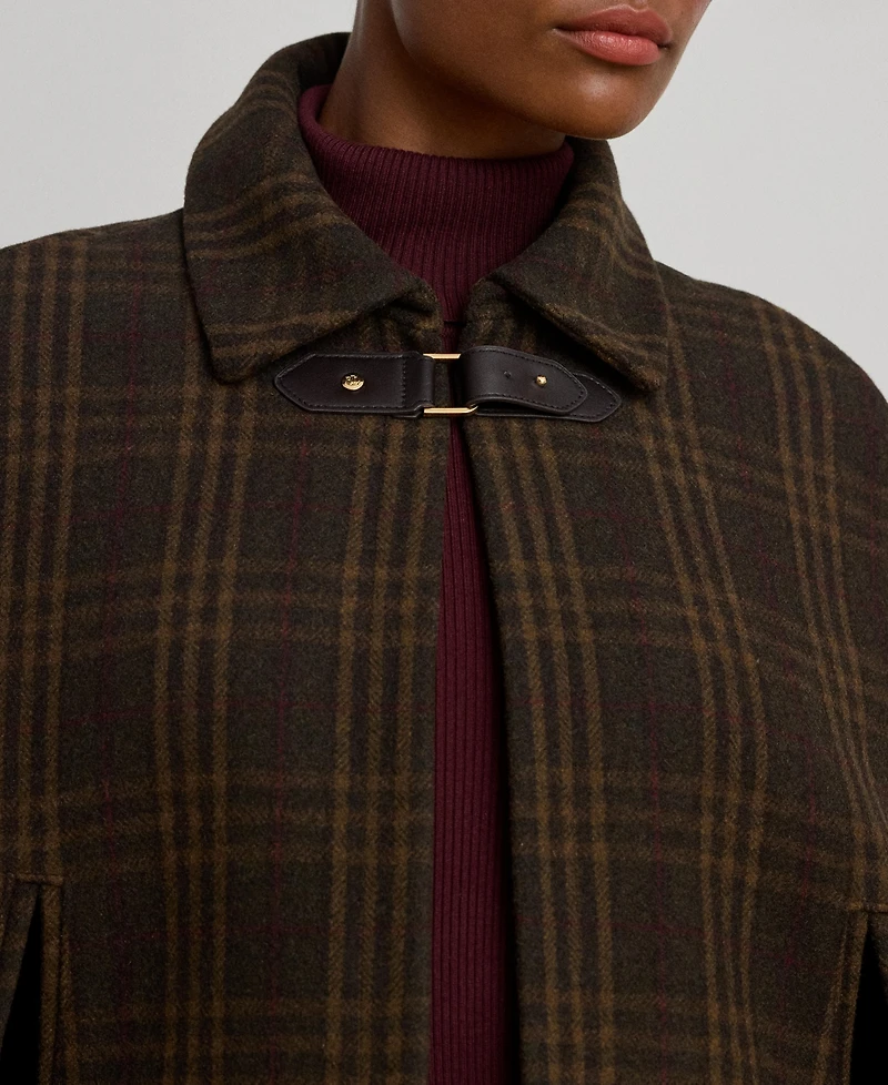 Lauren Ralph Women's Wool-Blend Cape Coat