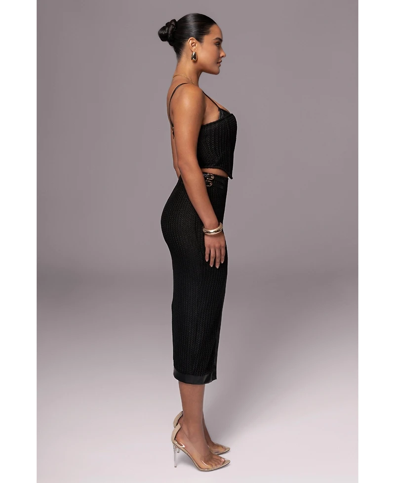 Jluxlabel Women's Textured Mystique Midi Skirt