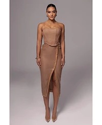 Jluxlabel Women's Textured Mystique Midi Skirt