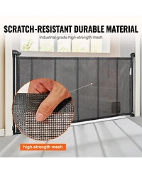Slickblue Toddler Wide Mesh Retractable Gate Pets Use on Stairs and Doorways