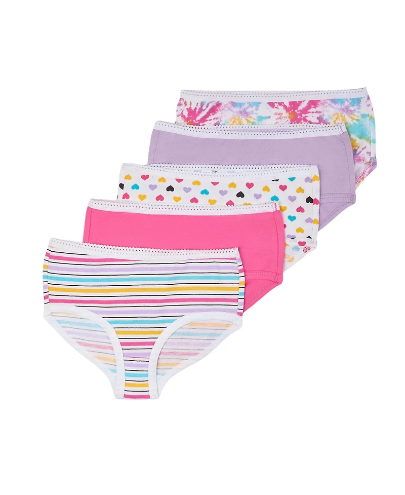 MeMoi Big Girls 5 Pair "Shine Bright" Brief Panties