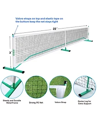 Gse Games & Sports Expert Pickleball Complete Net Set with Net, 4 Paddles, 6 Pickleballs, Carrying Bag (Orange/Green)