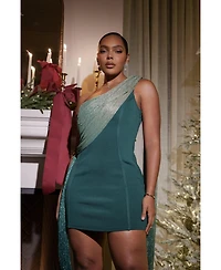 Jluxlabel Women's Asymmetric Drape Mini Dress