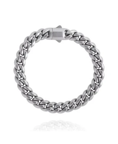 Lucky Brand Mens Silver Tone Woven Chain Bracelet