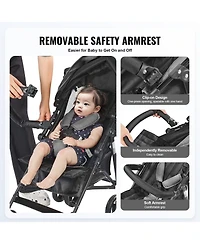 Slickblue Kids Lightweight Stroller Compact Easy Fold Adjustable Backrest Storage