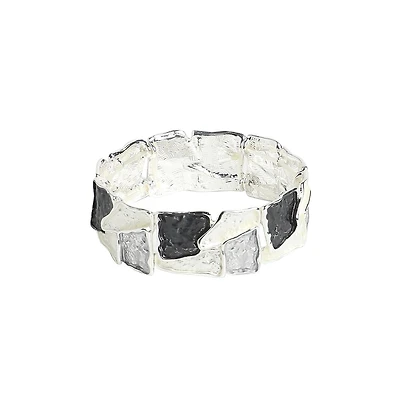 Sohi Metallic Textured Bangle Bracelet