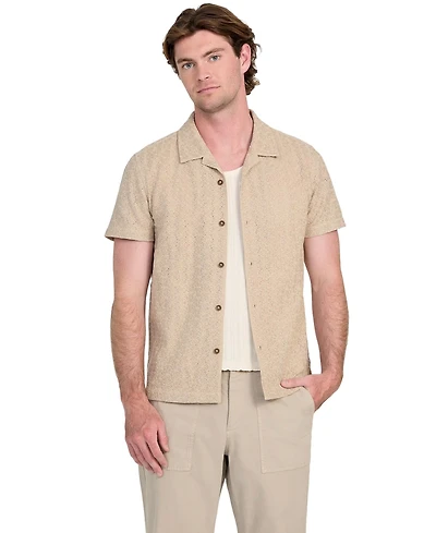 Guess Men's Wesley Crochet Resort Shirt
