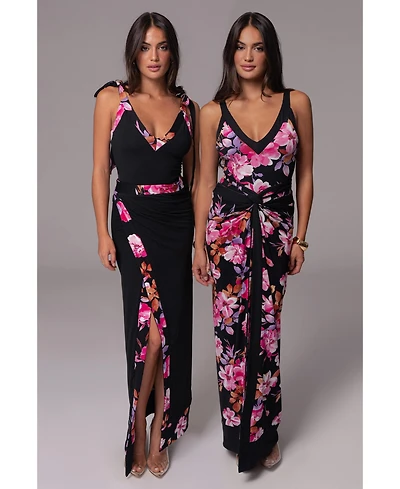 Jluxlabel Women's Floral Kamie Reversible Skirt Set