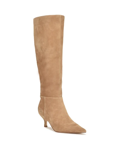 Nine West Women's Somas Tall Kitten Heel Boots