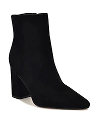 Nine West Women's Reraye Flared Block Heel Ankle Booties