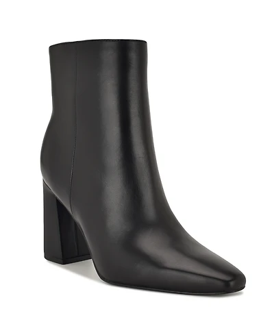 Nine West Women's Reraye Flared Block Heel Ankle Booties