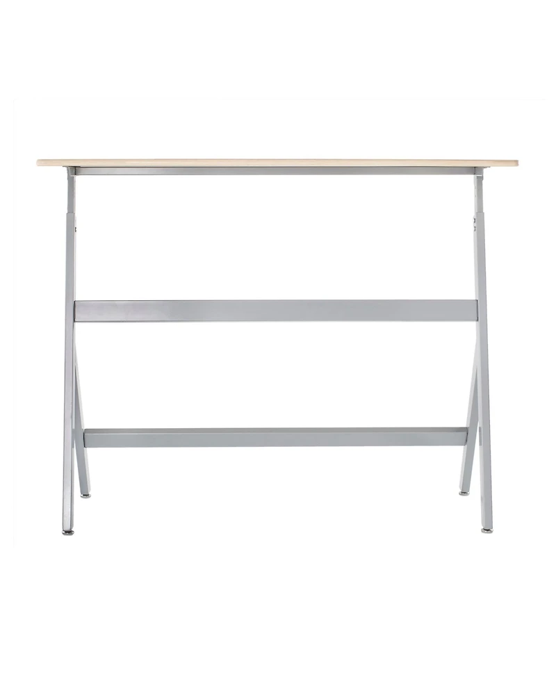 Guidecraft Standing Collaboration Desk for Kids and Adults: Adjustable Height Birch Plywood Table with Metal Legs for Home, Office, Classrooms and Mor