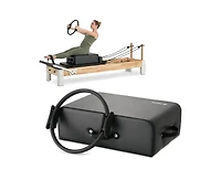Mikolo Pilates Box for Reformer – Durable Pu Leather, Anti-Slip, Includes Pilates Ring