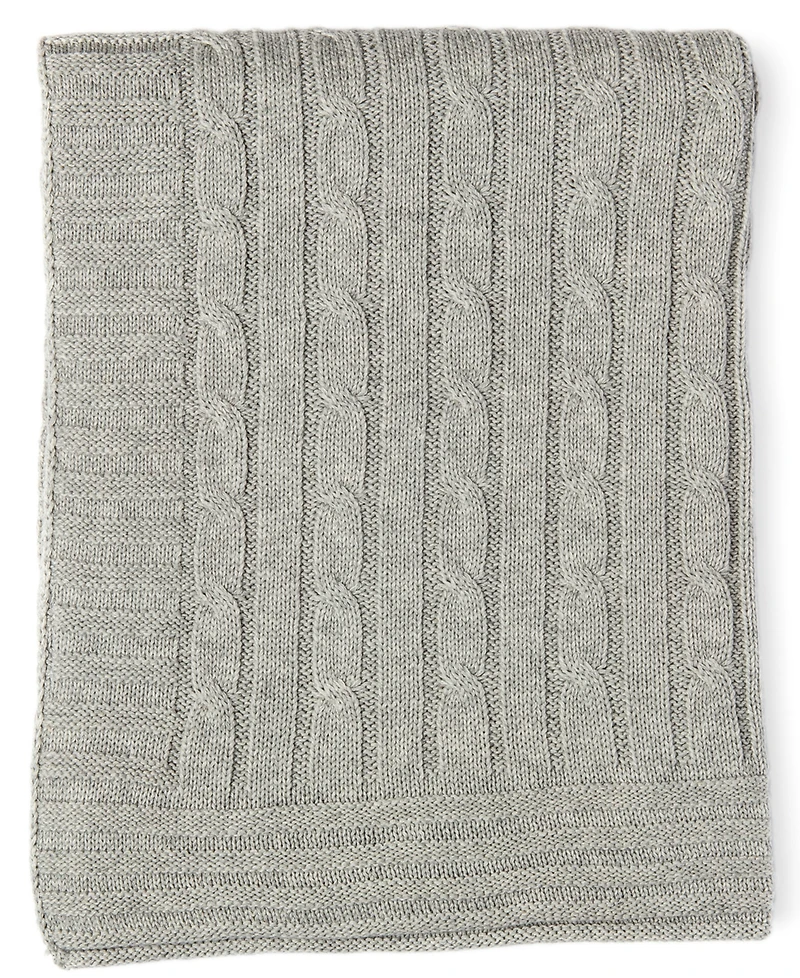 Baby Mode Signature Baby Boys and Girls All Cotton Cable Knit Blanket