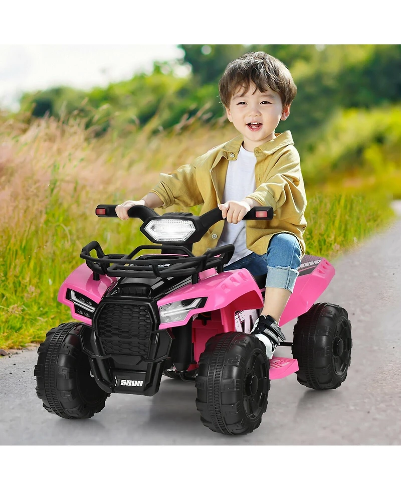 6V Kids Atv Quad Electric Ride On Car with Led Light and MP3