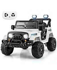 12V Kids Ride on Truck Car with Remote Control Threaded Wheels and 3 Speeds