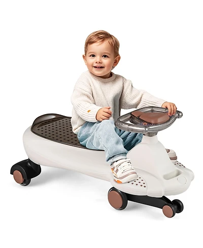 Wiggle Car with Hauling Rope Ride on Toy with Under-Seat Storage