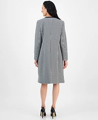 Le Suit Women's Houndstooth Topper Jacket & Sleeveless Dress