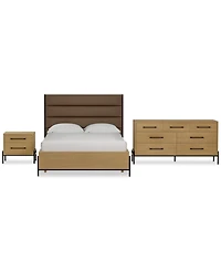 Linstead 3-Pc. California King Upholstered Set (Bed, Dresser & Nightstand), Created for Macy's