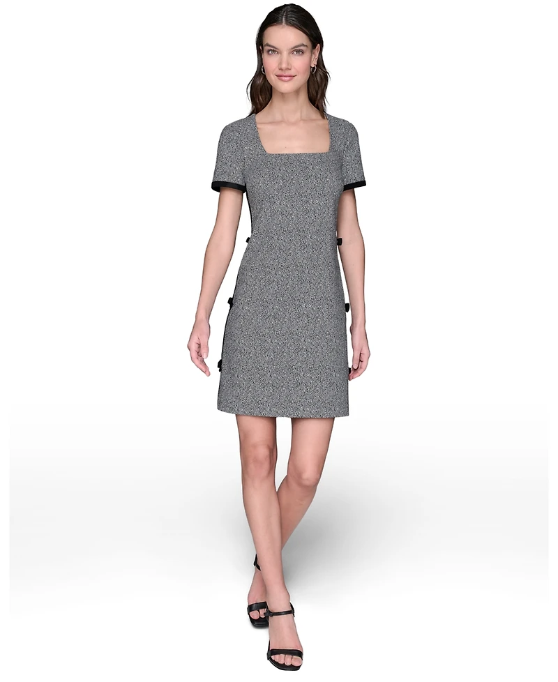 Karl Lagerfeld Paris Women's Millenium Knit Tweed A-Line Dress