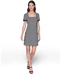 Karl Lagerfeld Paris Women's Millenium Knit Tweed A-Line Dress