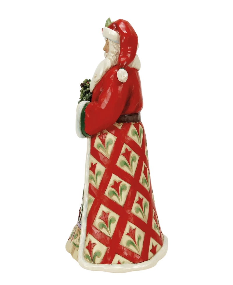 Jim Shore Christmas At The Lodge Santa with Wreath Figurine