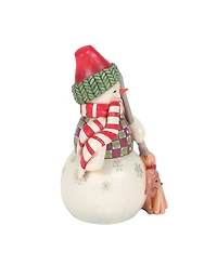 Jim Shore Snowman with Dog Peeking Figurine