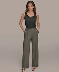 Donna Karan New York Women's Belted Wide-Leg Pants