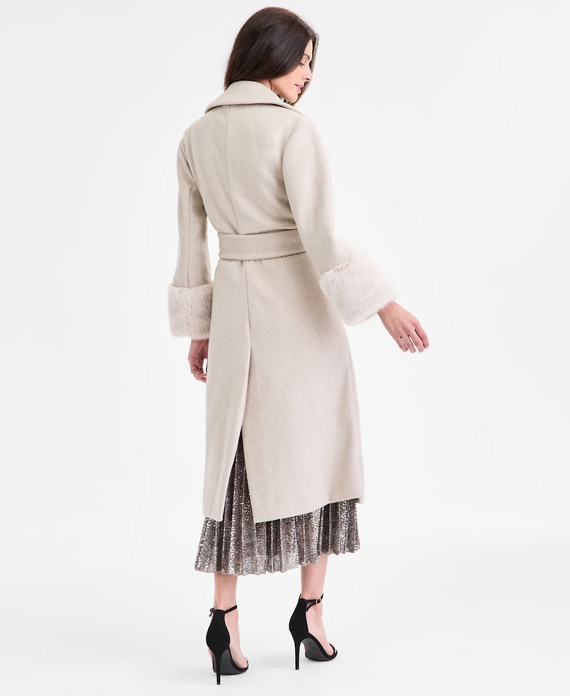 Anne Klein Women's Tie-Front Coat With Removable Tie