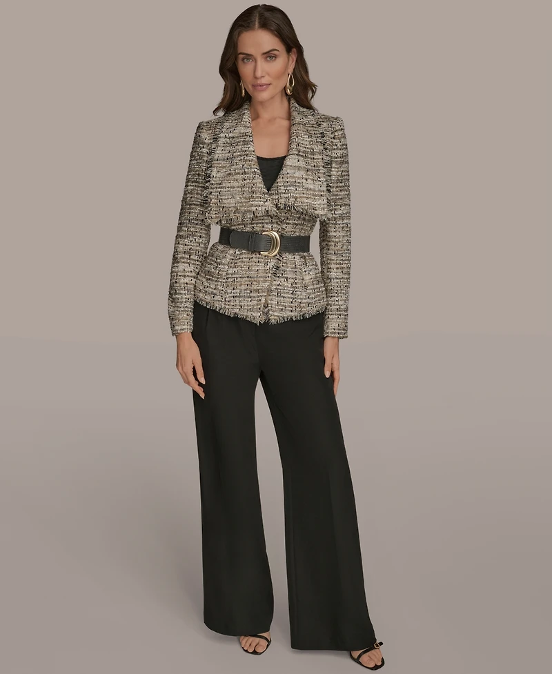 Donna Karan New York Women's Belted Tweed Jacket