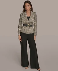 Donna Karan New York Women's Belted Tweed Jacket