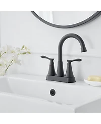 Greenspring 4 in. Centerset 2-Handle High-Arc Bathroom Faucet in Brushed Nickel
