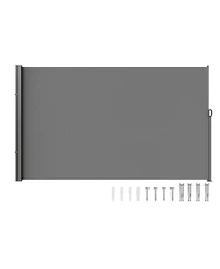 Slickblue Retractable Side Awning Outdoor Privacy Screen Uv Block Waterproof Divider for Patio