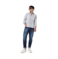 Campus Sutra Men's Tartan Plaid Button Up Shirt