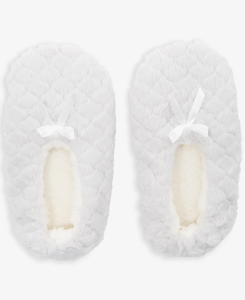 Charter Club Women's Faux-Fur Ped Slipper Socks, Macy's Exclusive