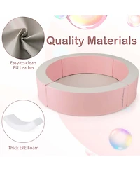 44.5" x 10" Baby Ball Pit Detachable Foam Ball Pit with 50 Colorful Ocean Balls