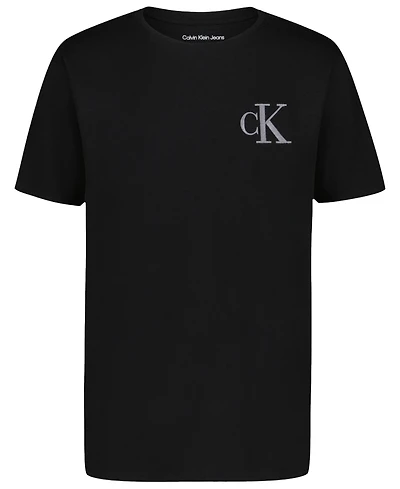 Calvin Klein Big Boys Stacked Logos Short Sleeve T-Shirt