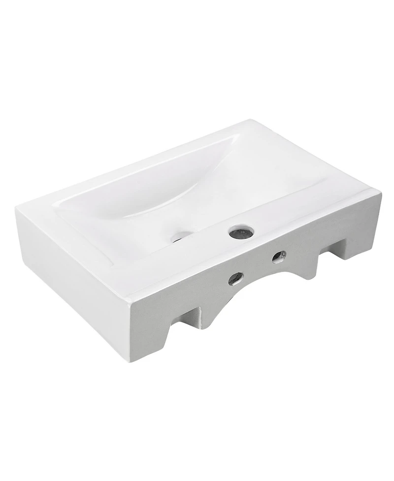 Aquaterior 5" Touchless Bathroom Faucet with Rectangle Vessel Sink Auto Sensor