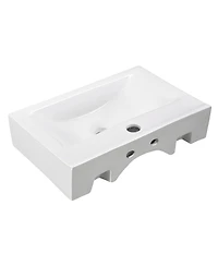 Aquaterior 5" Touchless Bathroom Faucet with Rectangle Vessel Sink Auto Sensor