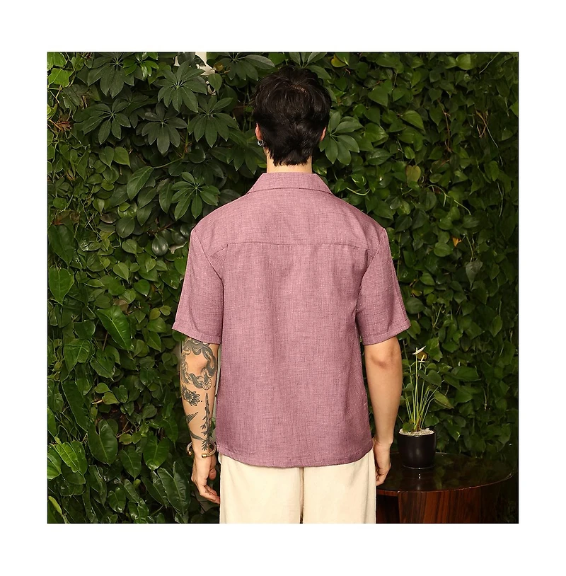 Campus Sutra Men's Heathered Korean Oversized Shirt