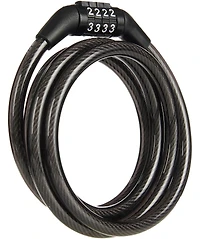 5 Ft Bike Lock Cable with Preset Combination, Vinyl Covered Security Cable for Outdoor Use