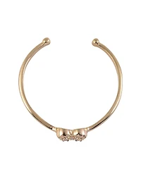 Rachel Rachel Roy Gold Tone Textured Heart Cuff Bracelet