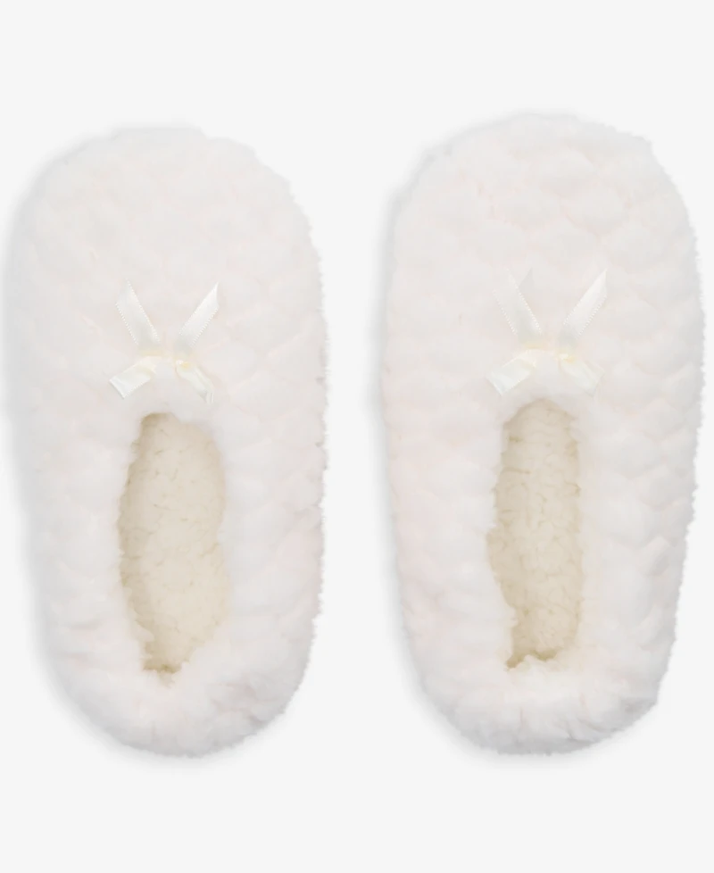 Charter Club Women's Faux-Fur Ped Slipper Socks, Macy's Exclusive