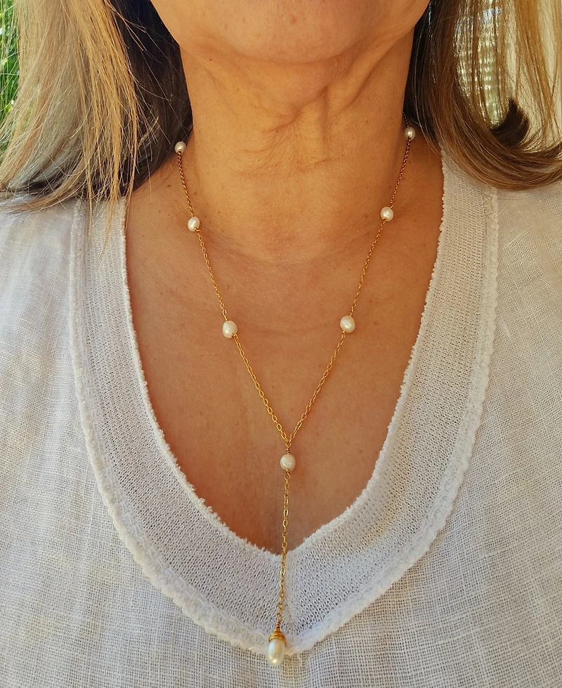 Minu Jewels Freshwater Pearl 18" Lariat Necklace