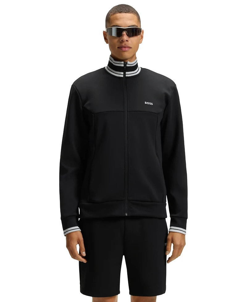 Boss by Hugo Men's Cotton-Blend Zip-Up Sweatshirt