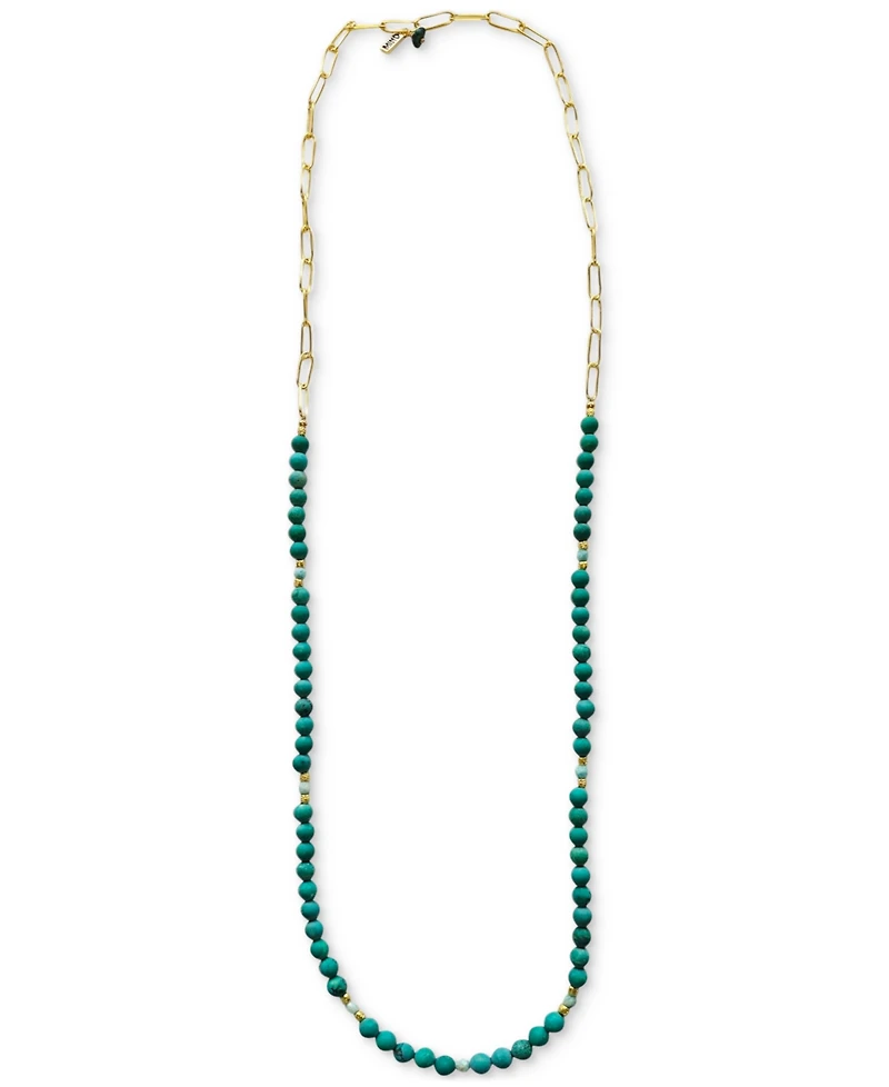 Minu Jewels Gold-Tone Turquoise & Amazonite 30" Statement Necklace