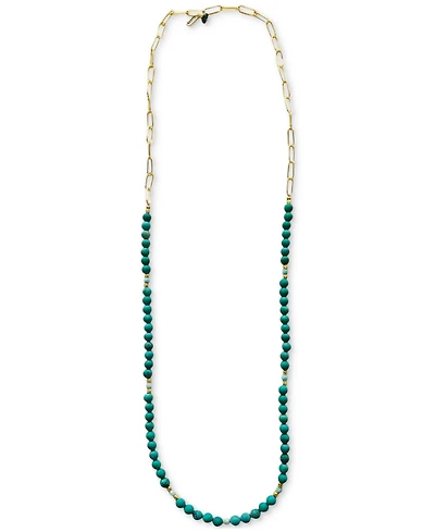 Minu Jewels Gold-Tone Turquoise & Amazonite 30" Statement Necklace