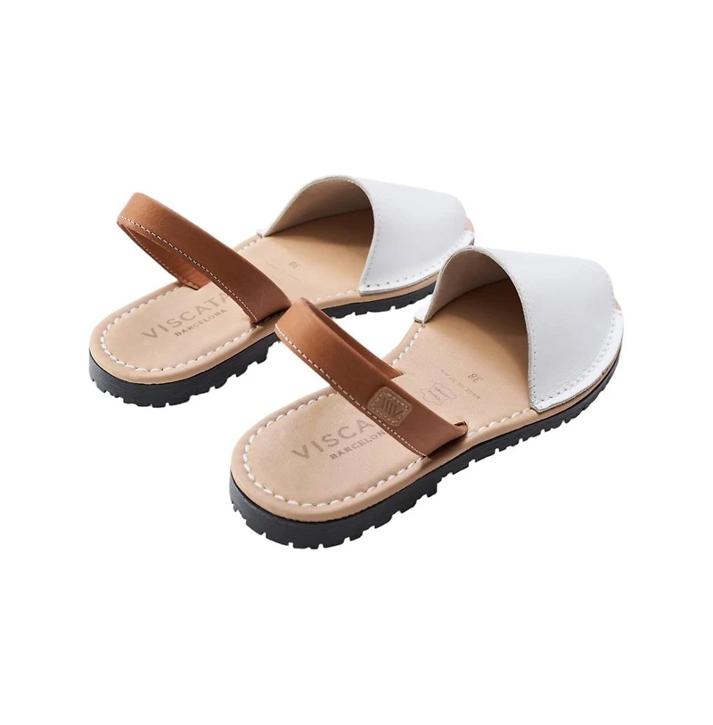 Menorquina Limited Edition Leather Avarca Sandals - White / 6.5